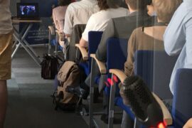 Pokaz filmu o rosyjskiej propagandzie i tłumaczenie dyskusji z udziałem A. Fotygi